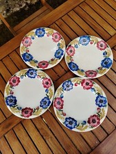 RICHARD GINORI- MONDOVÌ-4  Piatti Da  Dessert Dipinti A Mano Fiori 