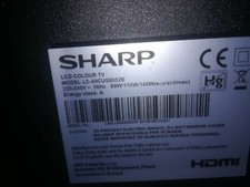 pezzi di ricambio SHARP LCD COLOUR TV MODEL LC-49CUG8052E 220-240V-50HZ 89W/115W