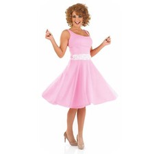 Costume donna anni 80 bambino ultimo ballo + parrucca S - XL rosa sporco danza vestito fantasia