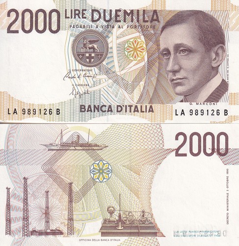 Italy 2000 lire - lire, 1990