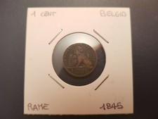 Moneta rame 1 cent Belgio 1845 qFdc