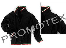 felpa uomo nera tricolore Italia interno felpato nero calda morbida racing team 