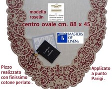 Centro  ovale ricamo a mano 