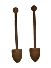 TENDISCARPE IN LEGNO E METALLO VINTAGE DA CALZOLAIO MESTIERI ANTICHI D’EPOCA