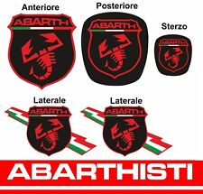 ABARTH KIT copriloghi adesivi stickers Punto Evo supersport NERO-ROSSO