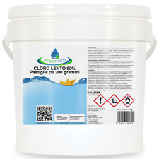 Acquaverde CLORO 90% in PASTIGLIE DA 200g TRICLORO IGIENE per ACQUA PISCINA 5 kg