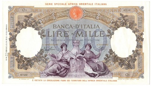 Italia lire 000 africa - -,