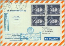 89745 - AUSTRIA - Storia Postale - COPERTURA VOLO SPECIALE - PALLONCINI monté