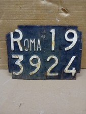 Targa Auto  ROMA  anni 50