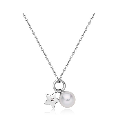 Collana girocollo perla bianca - collana,