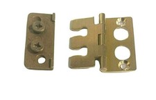 Cerniera ottonata regolabile per mobili antichi 40 x 40 mm collo basso