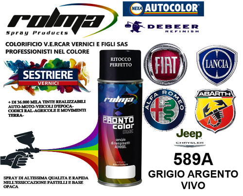 Fiat 589a grigio argento - argento, vivo