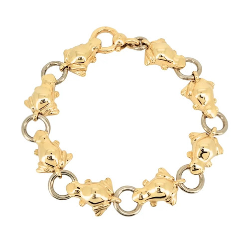 Bracciale pomellato rane oro - bracciale, pomellato®