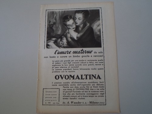 Advertising pubblicità 1952 - advertising,