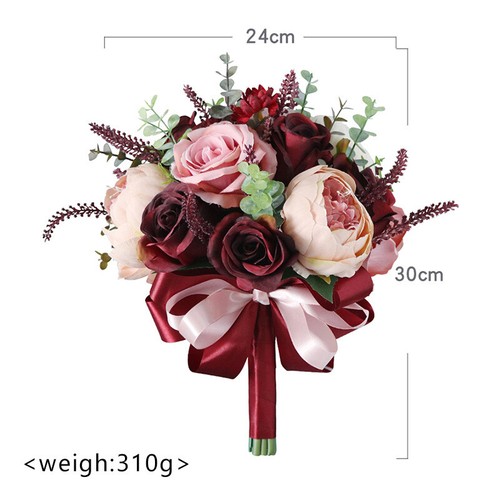 Bordeaux bouquet sposa tiene - bordeaux,