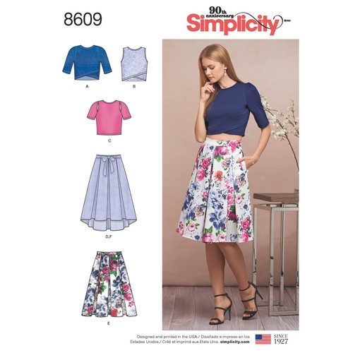 Simplicity 8609 gonne - 8609, maglie