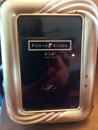 Silver framed photo album - silver,