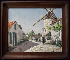 Dipinto olio francese anni 40