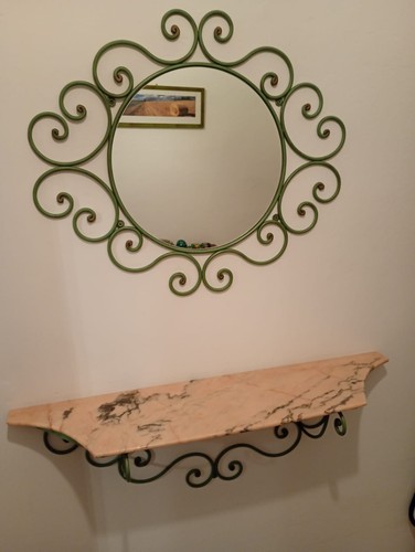Console marmo rosa ferro - console,