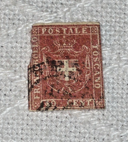 Francobollo toscana scott 21 - francobollo,