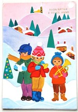 ITALIA cartolina: CB62 Cartolina auguri, Buon Natale, vaiggiata 1974