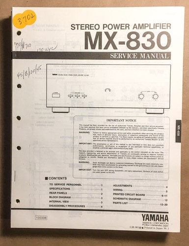 Yamaha 830 amplificatore - yamaha, mx-830