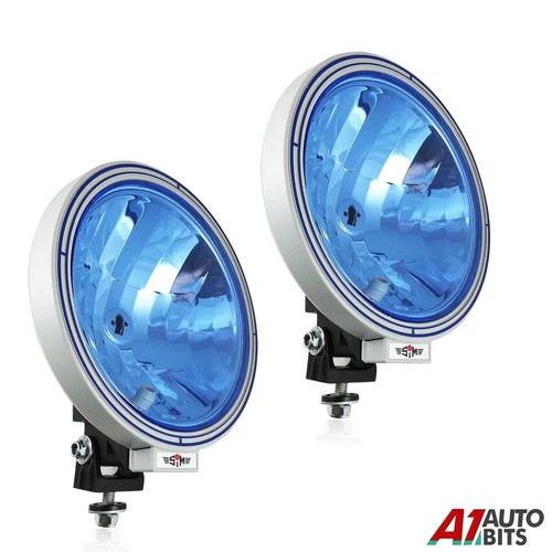 Coppia fari rotondi blu con - coppia,