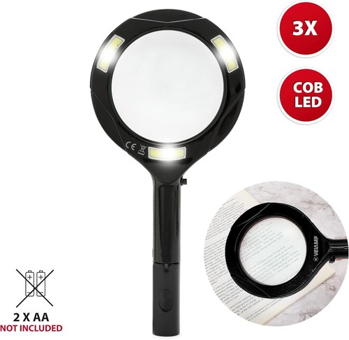 Lente ingrandimento con - ingrandimento, luce