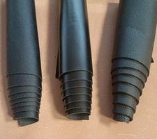 3 STRISCE VERA PELLE SCAMPOLI MEZZI VITELLI STAMPA SAFFIANO PALMELLATO CERVO 