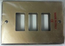 Placca Bronzata con 3 fori per