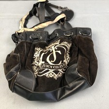 Borsa a tracolla Juicy Couture marrone pelle scamosciata Daydreamer borsa a mano Y2K