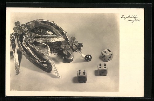 Cartolina gioco dadi con - cartolina,
