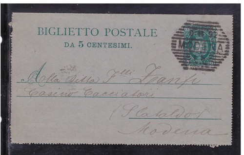 Biglietto postale 1889 - postale, c