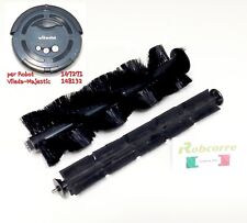 Kit Spazzole Spazzola Gomma Rulli Ricambio per Robot Aspirapolvere Vileda M-488A