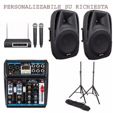 825 PACK IMPIANTO AUDIO per animazione karaoke discobar feste palestre dj ecc.