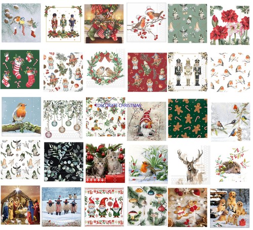 Tovaglioli natalizi decoupage - tovaglioli,