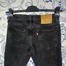 VINTAGE LEVI'S 510 W29 L32 BIG E STRETCH BLACK JEANS DENIM PANTS ELASTICIZZATI