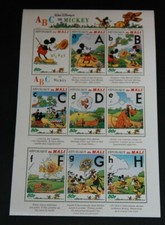 MALI - ABC de Topolino - Foglio francobolli 1996 Disney