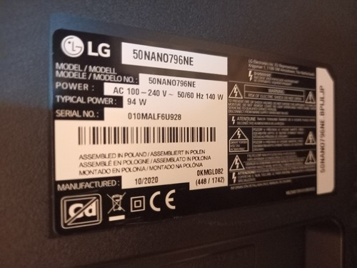 Ricambi lg 50nan0796ne - ,