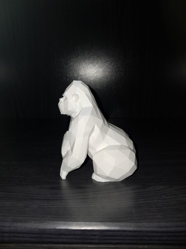 Gorille low poly géométrique - low-poly,