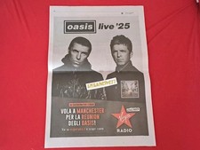 OASIS TOUR 2025 REUNION CLIPPING ITALIAN NEWSPAPER -- NO CD, LP, MC --- 33x49 cm