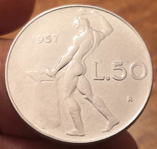 Moneta lire 1957 - 1957,, italia