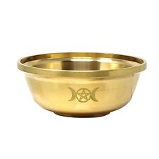 Ciotola coppa rituale con pentacolo e due lune WICCA rituali divinazione altare