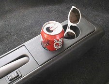 Portabicchieri console centrale in vera pelle nera per montare una Porsche 964 993