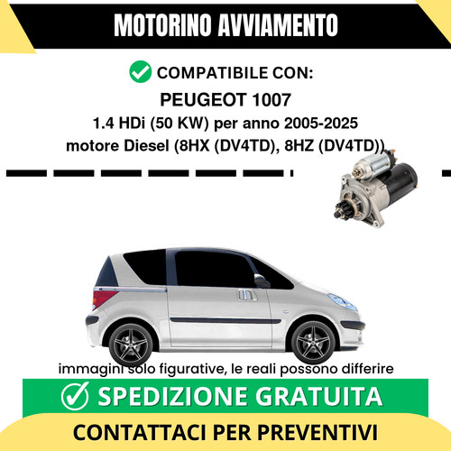 Motorino avviamento peugeot - avviamento,