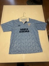 Maglia Calcio Lazio Anni 90 Umbro Banca Di Roma No Numero Taglia L/XL