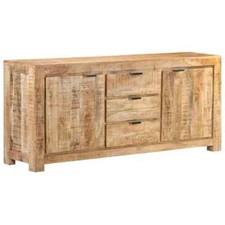vidaXL Credenza 175x40x75 cm in Legno di Mango Grezzo