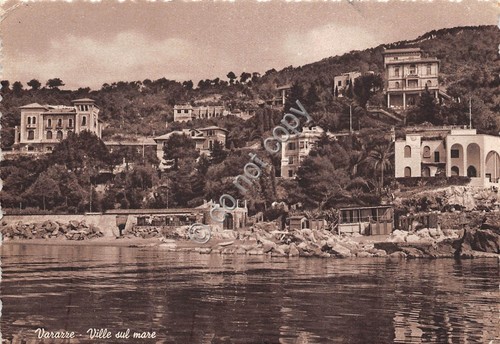 Cartolina varazze ville sul - ville,