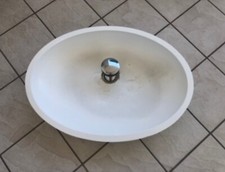 Lavandino Bagno da Appoggio ovale Cm.54x38 Completo di Piletta