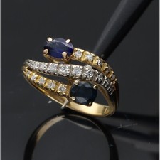 Anello con zaffiri brillanti - anello, e